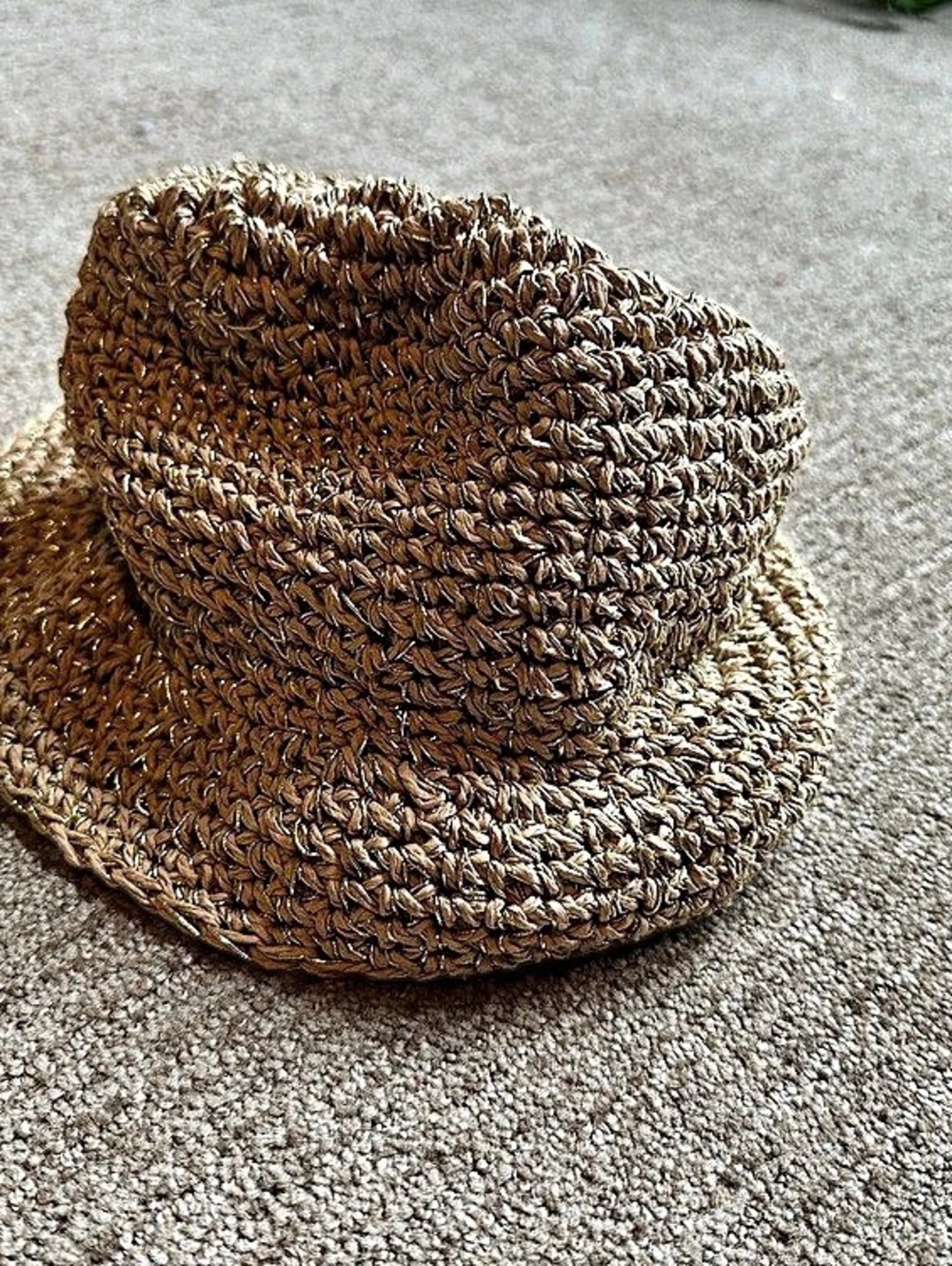 M&S Woven Fedora Hat in Brown NWT